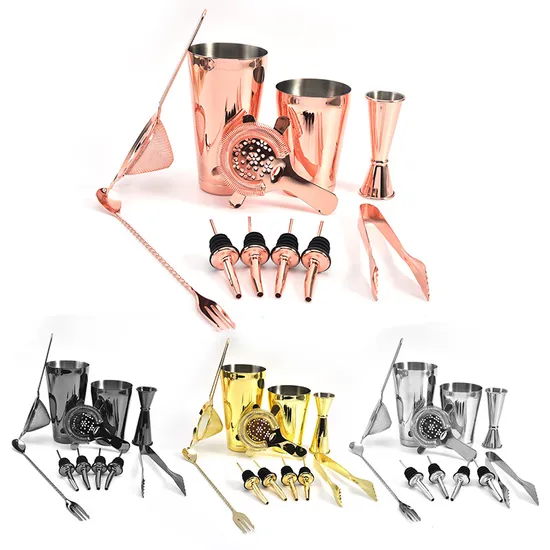 11 Pieces Stainless Steel Strainer Cocktail Shaker Set 