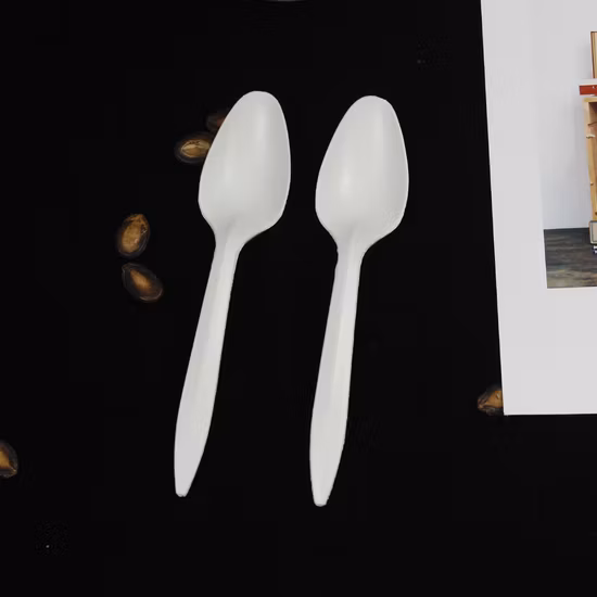 Disposable Light Weight Plastic Cutlery PP 2g 165mm Tea Spoon