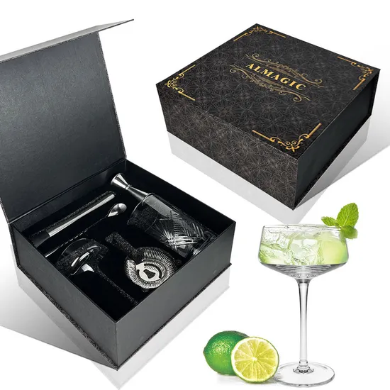 Factory New Design Martini Kit Bar Set Cocktail Shaker Gift Box Set 