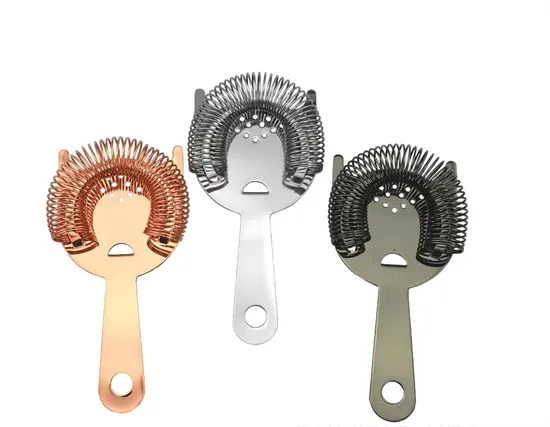 Cat Shape Stainless Steel Bar Tool Ice Wine Strainer Spring Bar Strainer 