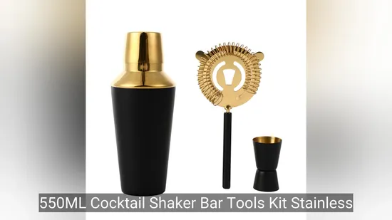 550ml Cocktail Shaker Bar Tools Kit Stainless Steel Cocktail Shaker Set 