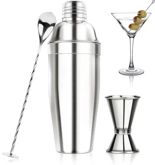 Stainless Steel Bartender 24oz Cocktail Shaker Set Drink Shaker Set 