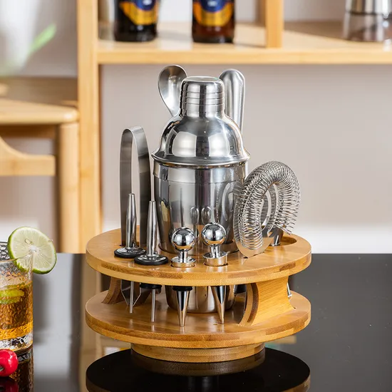 Professional Barware Tools Bartender Kit Cocktail Shaker Set 