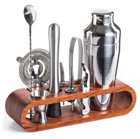 Promotional Custom Bar Home Luxury DIY Kit Stainless Steel Bar Tool Set Cocktail Shaker Kit for Effen Vodka Bowman′s Ultimat 