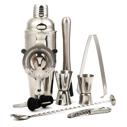 Cocktail Shaker Set Cocktail Shaker Stainless Steel Cocktail Shaker Set/10 PCS Bar Tool Set with Stand 