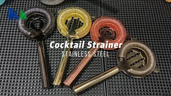Bar Tool Party Sieve Ice Strainer Bar Accessories Silver Black Rose Gold Red Colorful Stainless Steel Barware Cocktail Strainer 